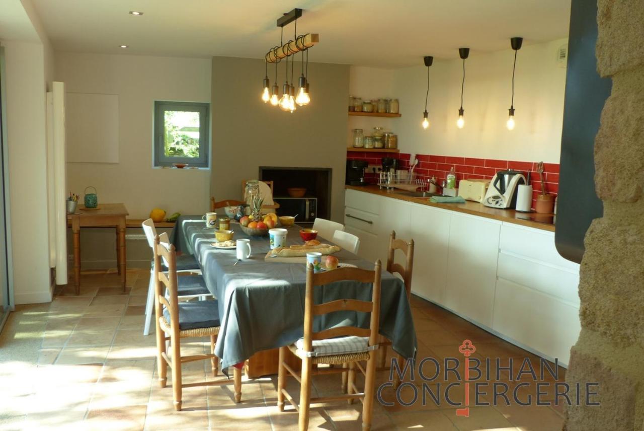 Belle Longere En Campagne A Larmor Baden别墅 外观 照片